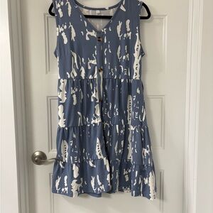 Stylish Blue and White Sundress